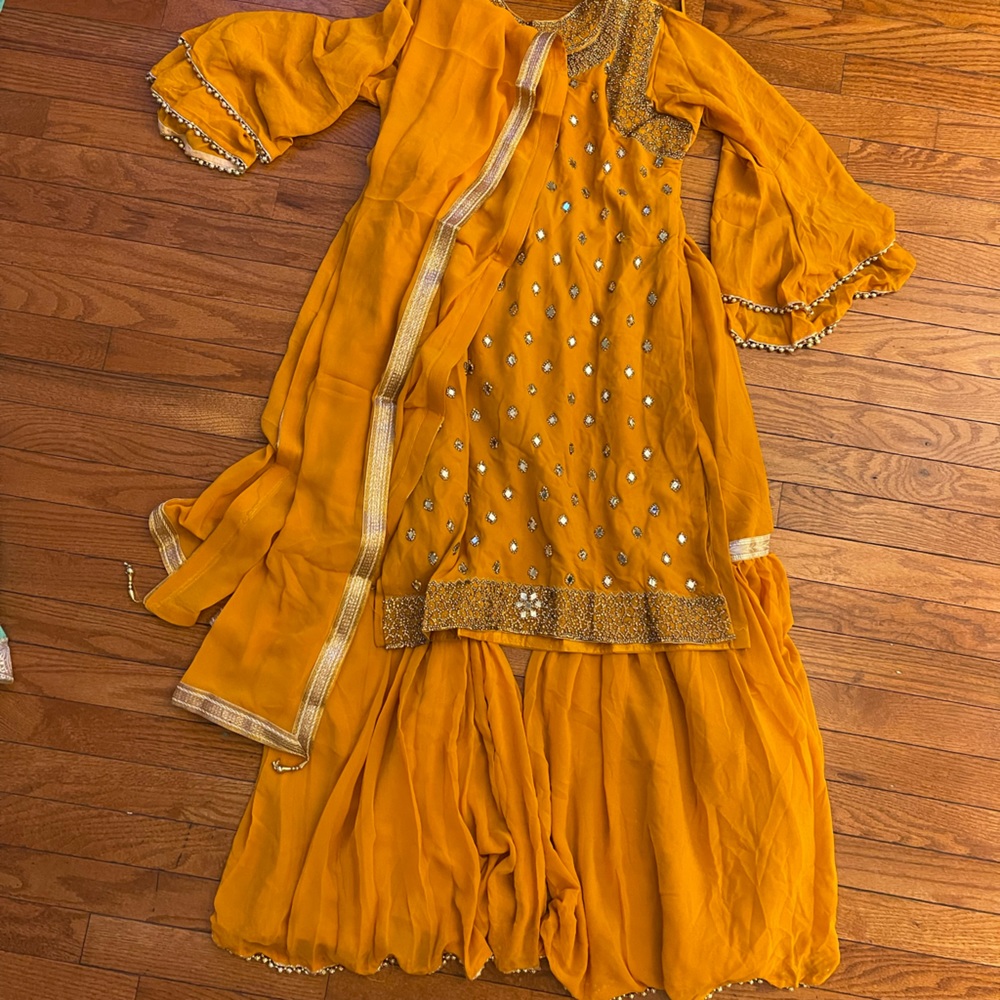 Real Mirror work Indian Gharara